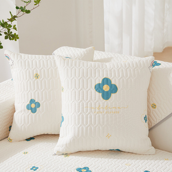 Párnahuzat kanapéhoz viszkóz rostból, testreszabható, virágos mintával, alkalmas kombinált kanapékhoz, friss minimalista stílus és csipke stílus