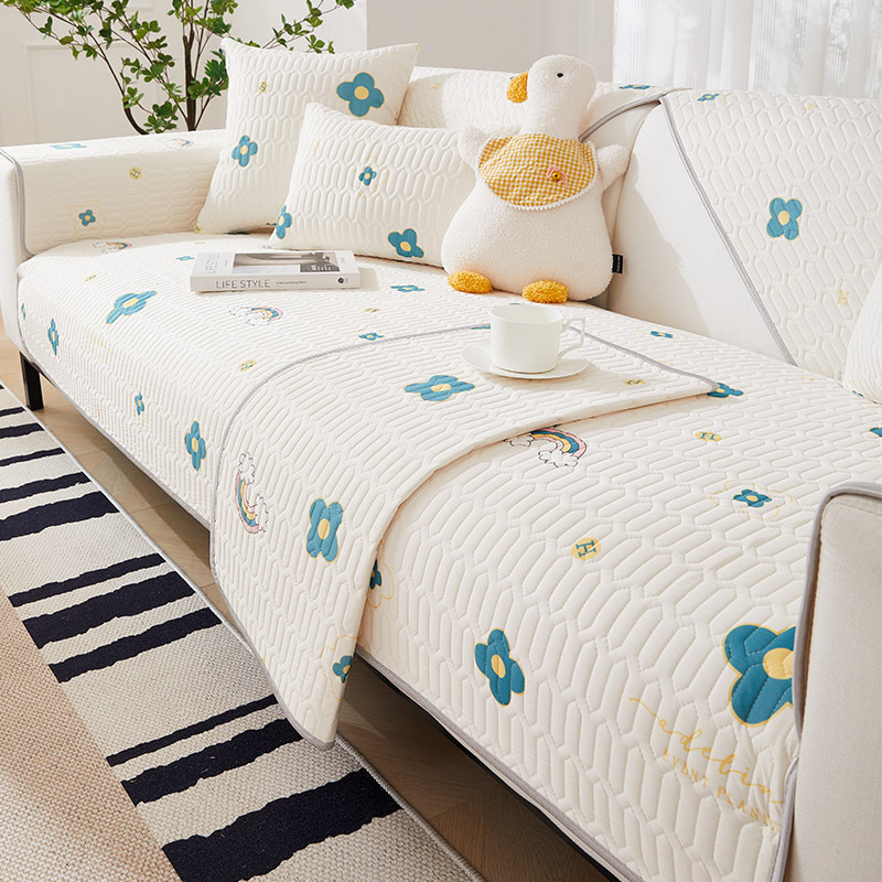 Párnahuzat kanapéhoz viszkóz rostból, testreszabható, virágos mintával, alkalmas kombinált kanapékhoz, friss minimalista stílus és csipke stílus