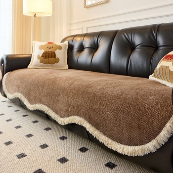 Chenille navlaka za jastuke za kutnu garnituru, s karikaturističkim uzorkom, minimalisticki stil, model Cushion Cloth Type