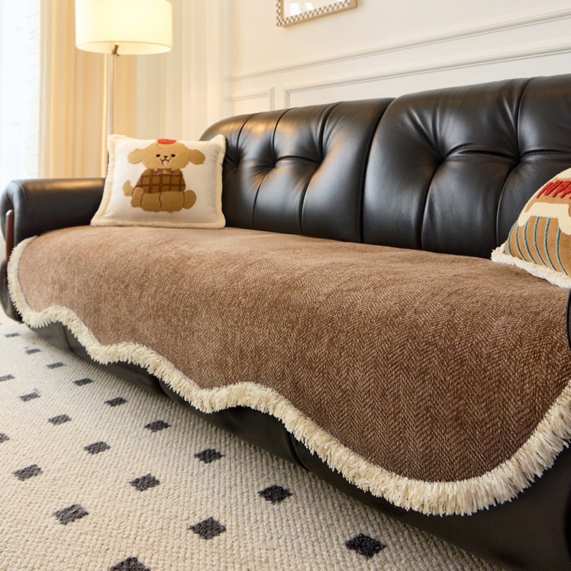 Chenille navlaka za jastuke za kutnu garnituru, s karikaturističkim uzorkom, minimalisticki stil, model Cushion Cloth Type
