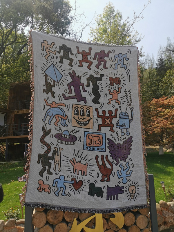 Idilični europski stil kauč prekrivač s cvjetnim uzorkom — poliester, zaštitna navlaka za trosjedni kauč
