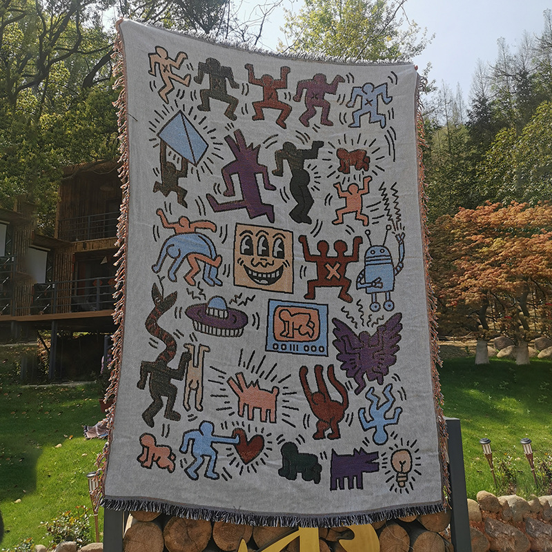 Idilični europski stil kauč prekrivač s cvjetnim uzorkom — poliester, zaštitna navlaka za trosjedni kauč
