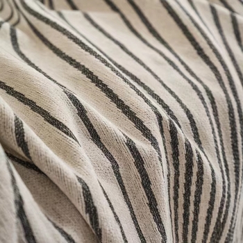 Presvlaka za kauč od chenille-a s prugastim uzorkom, nordijski stil, oblik doily, za kutne/kombinacijske kauče, cjelogodišnja zaštita od ogrebotina mačaka
