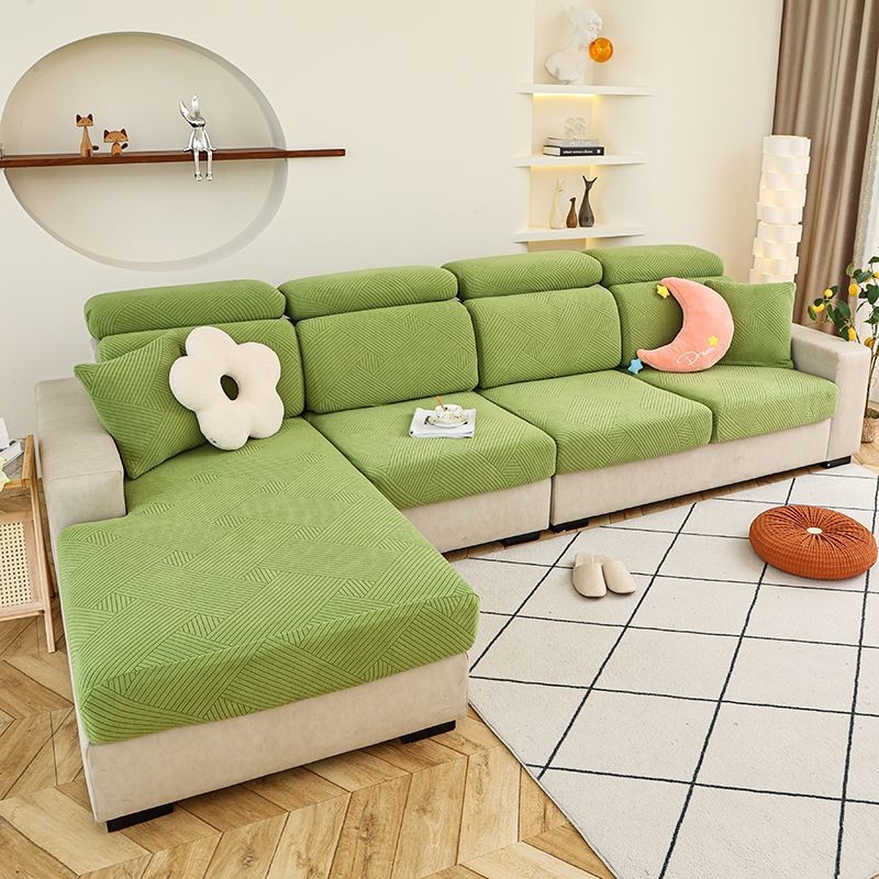 Debeli navlaka za kauč s elastičnim punjenjem, univerzalni set za kauč- chaise longue, protuklizna zaštitna navlaka, skandinavski stil