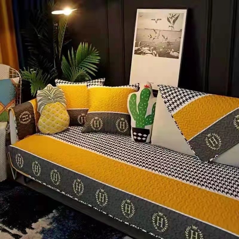 Jastuk za kauč s geometrijskim uzorkom, 90% poliester sadržaj, pogodan za kutne sofe, talijanski stil.