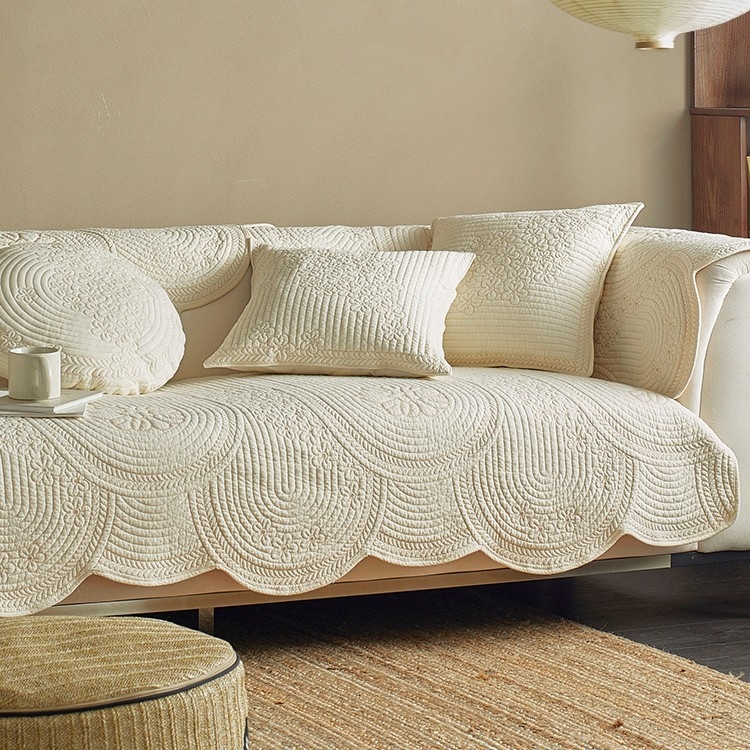 Калъф за възглавница за диван, 100% памук, стил дантела, винтидж изглед, универсална употреба