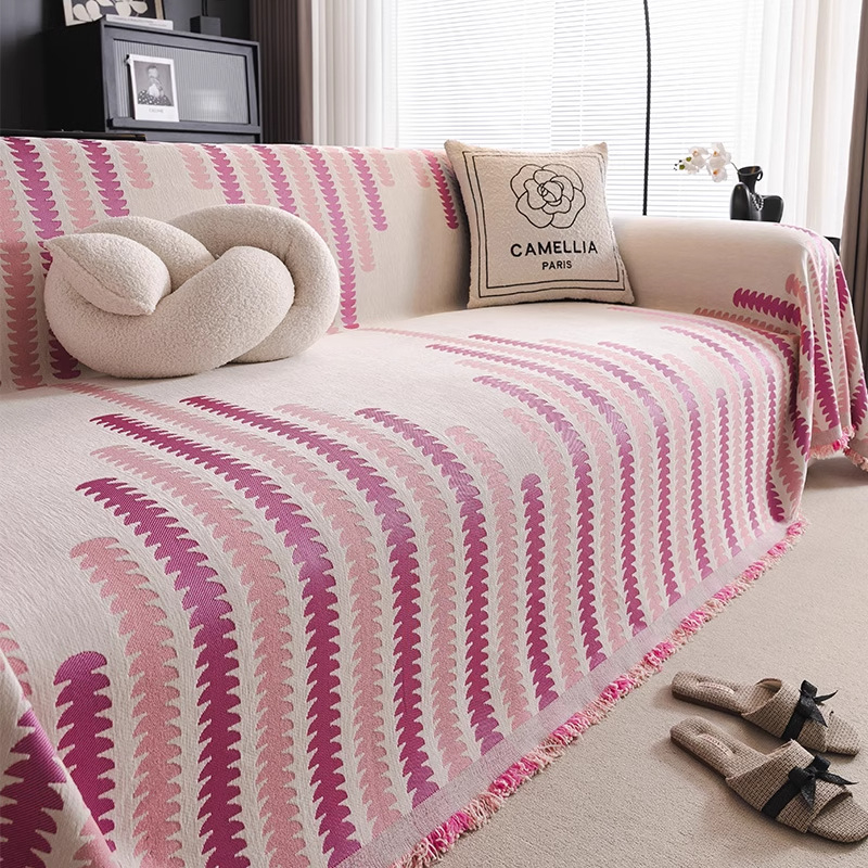 Navlaka za kauč Chenille s geometrijskim uzorkom, univerzalna prilagodba, industrijski stil