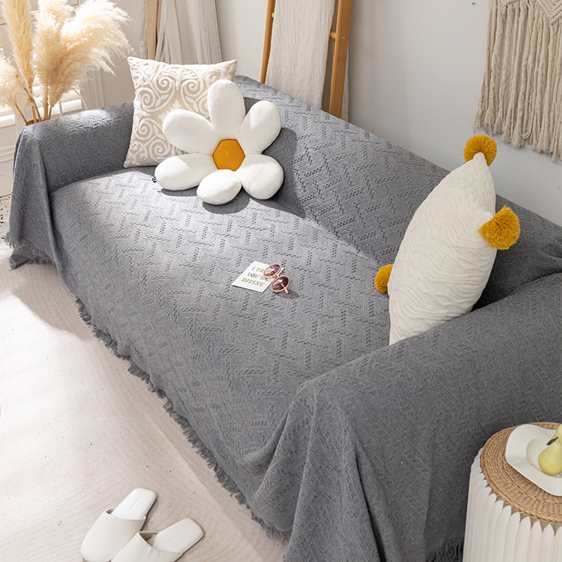 Nordijski pamuk-linen presvlaka za modularne sofe – potpuno pokriće, jednostavan uzorak