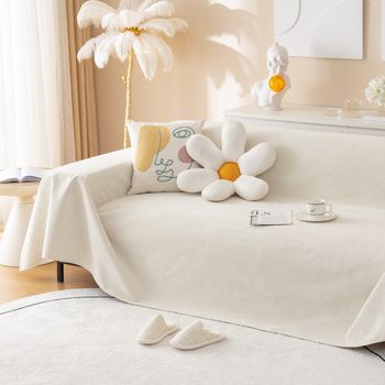 Chenille navlaka za kauč za kutnu sofu, jedinstven uzorak, moderan minimalistički stil