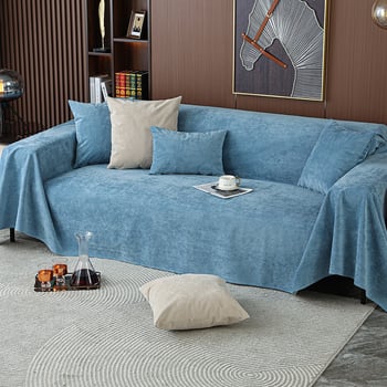Chenille navlaka za kauč za kutnu sofu, jedinstven uzorak, moderan minimalistički stil