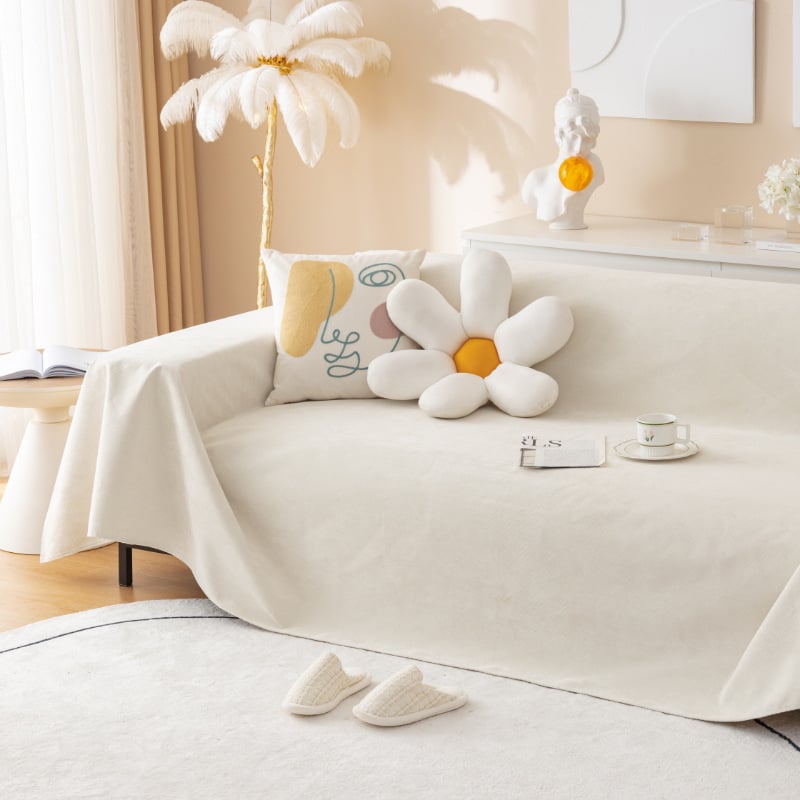 Chenille navlaka za kauč za kutnu sofu, jedinstven uzorak, moderan minimalistički stil