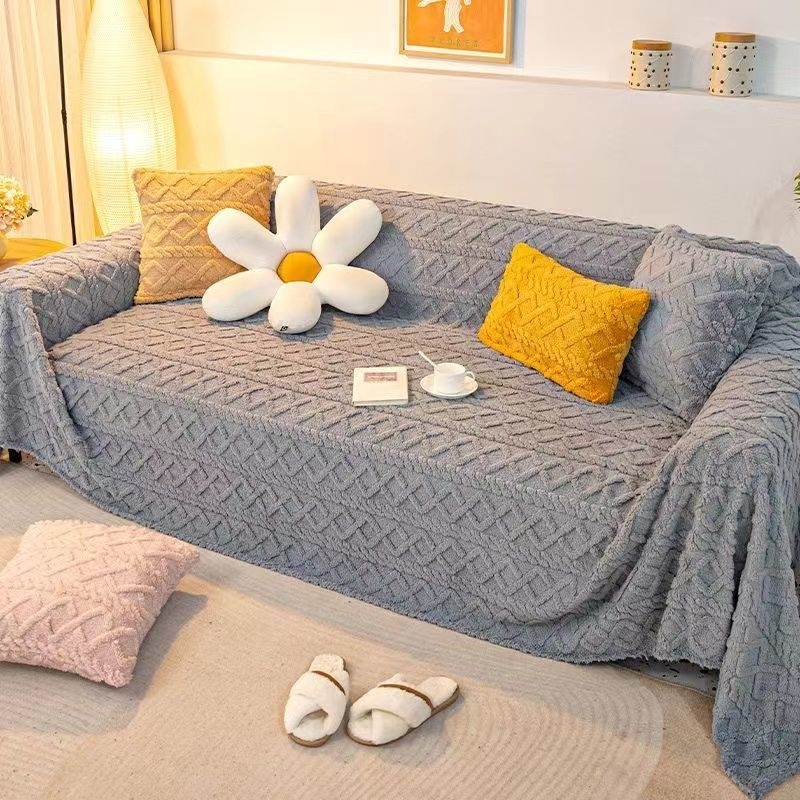 Husa de canapea, minimalistă, material catifelat, potrivită pentru canapele modulare