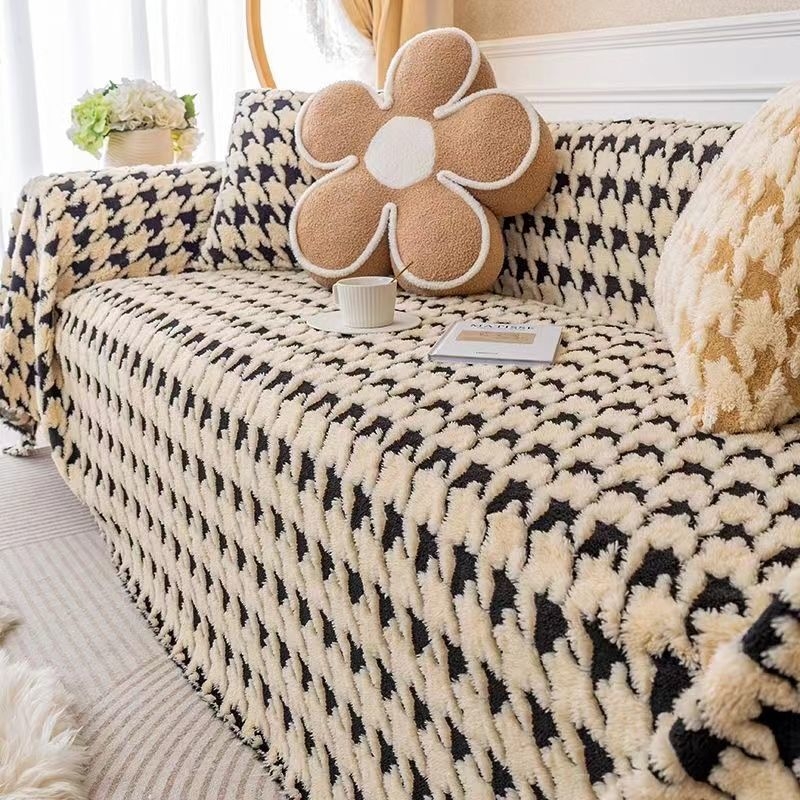 Husa de canapea, minimalistă, material catifelat, potrivită pentru canapele modulare