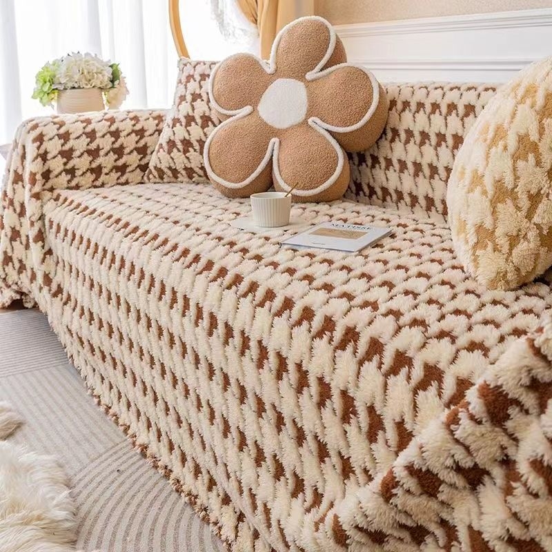 Husa de canapea, minimalistă, material catifelat, potrivită pentru canapele modulare