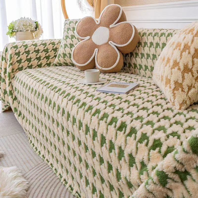 Husa de canapea, minimalistă, material catifelat, potrivită pentru canapele modulare