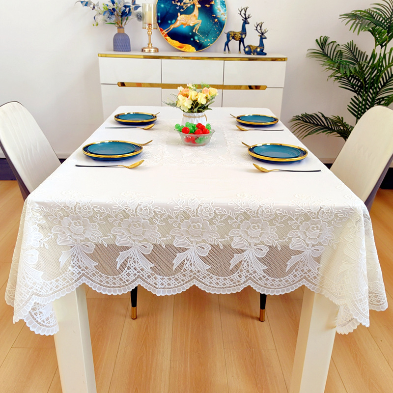 Tablecloth za kauč stol – PVC; vodootporan; otporan na prašinu i masnoće; pravokutnog oblika; s floralnim uzorkom