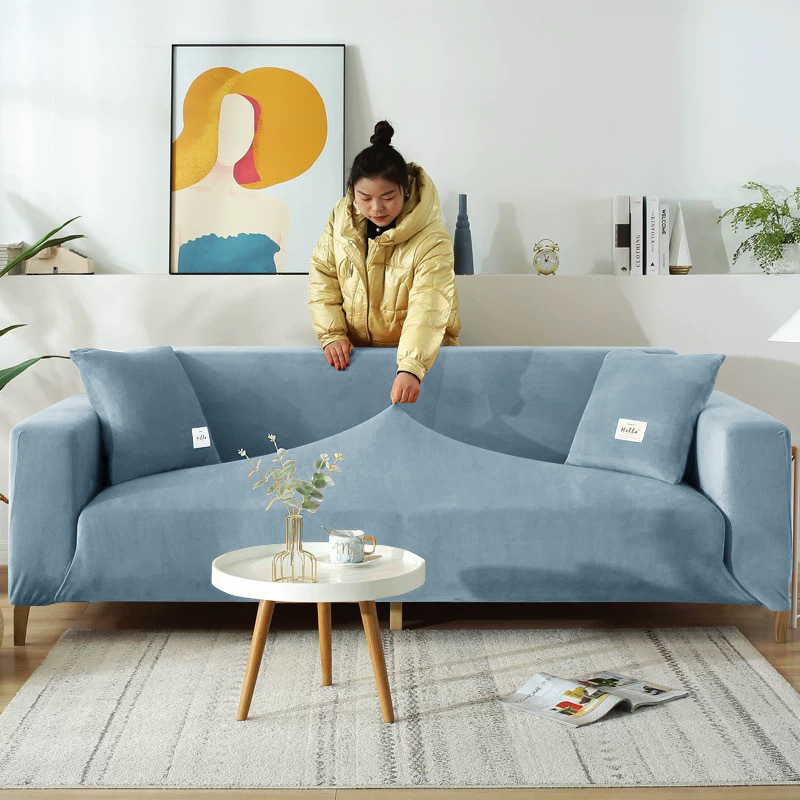 Κάλυμμα καναπέ από πολυεστέρα, καθολική εφαρμογή σε συνδυασμένους καναπέδες, μοντέρνος σχεδιασμός, ενιαίος μοτίβος, περιεκτικότητα υφάσματος 96% πολυεστέρα.