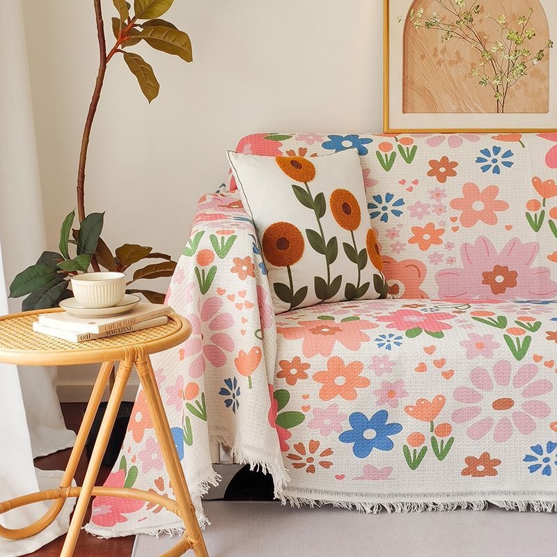 Κάλυμμα καναπέ με γεωμετρικό σχέδιο, στυλ Ins, από πολυεστέρα-βαμβάκι, προστατευτικό κάλυμμα για συνδυασμένους καναπέδες