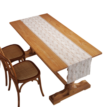 Διάδρομος τραπεζιού – πολυεστέρας, φλοράλ μοτίβο, γαλλικό στυλ, ορθογώνιο σχήμα