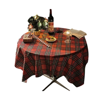 Τραπεζομάντιλο με πλέγμα σε σκανδιναβικό στυλ, τετράγωνο σχήμα, από πολυεστέρα, αντοχή σε υψηλές θερμοκρασίες.