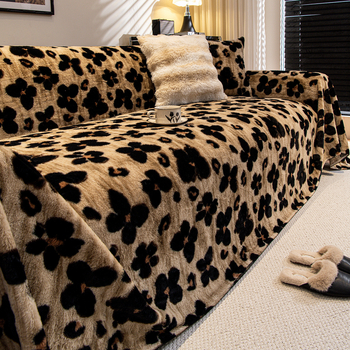 Κάλυμμα καναπέ με μοτίβο πεταλούδας και ψεύτικη γούνα κουνελιού, γενική εφαρμογή, ελαφρύς πολυτελής στυλ