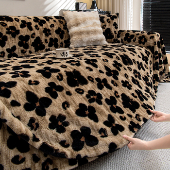 Κάλυμμα καναπέ με μοτίβο πεταλούδας και ψεύτικη γούνα κουνελιού, γενική εφαρμογή, ελαφρύς πολυτελής στυλ