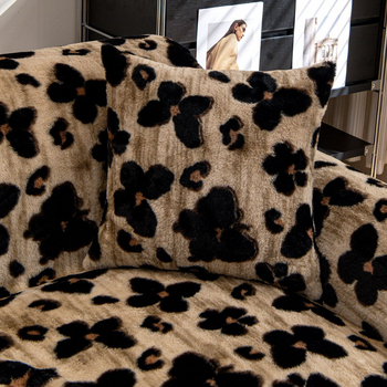 Κάλυμμα καναπέ με μοτίβο πεταλούδας και ψεύτικη γούνα κουνελιού, γενική εφαρμογή, ελαφρύς πολυτελής στυλ