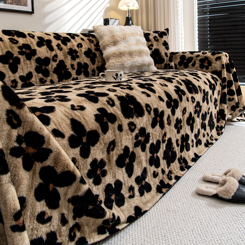 Κάλυμμα καναπέ με μοτίβο πεταλούδας και ψεύτικη γούνα κουνελιού, γενική εφαρμογή, ελαφρύς πολυτελής στυλ