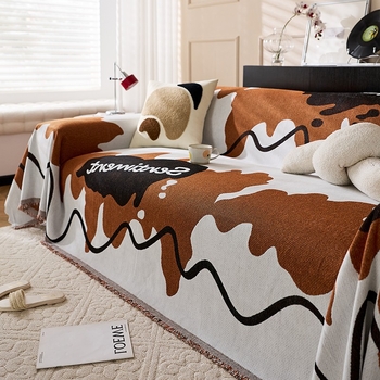 Κάλυμμα καναπέ από chenille για διαμορφωμένο καναπέ, ριγέ σχέδιο, φρέσκο και δροσερό στυλ, προστατευτικό κάλυμμα καναπέ