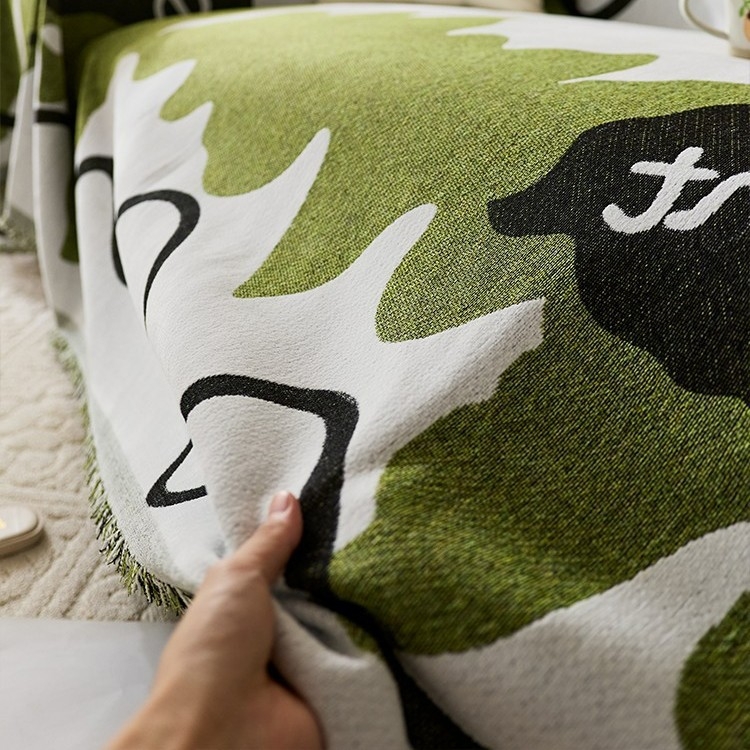 Κάλυμμα καναπέ από chenille για διαμορφωμένο καναπέ, ριγέ σχέδιο, φρέσκο και δροσερό στυλ, προστατευτικό κάλυμμα καναπέ