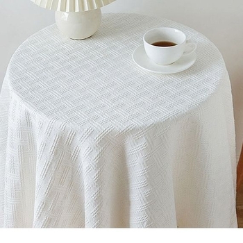 Τραπεζομάντηλο από βαμβάκι, τετράγωνο, Νορδικός στυλ, Σχέδιο με πλέγμα, Αντιρυτιδικό