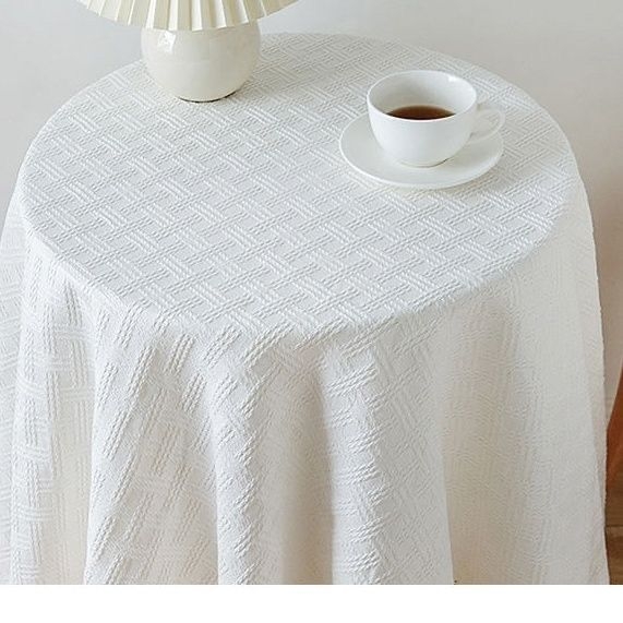 Τραπεζομάντηλο από βαμβάκι, τετράγωνο, Νορδικός στυλ, Σχέδιο με πλέγμα, Αντιρυτιδικό