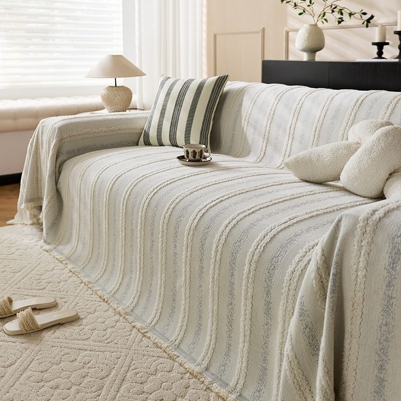 Κάλυμμα καναπέ από Chenille για γωνιακό καναπέ, μοτίβο φυτών και λουλουδιών, για όλες τις εποχές, μινιμαλιστικό στυλ