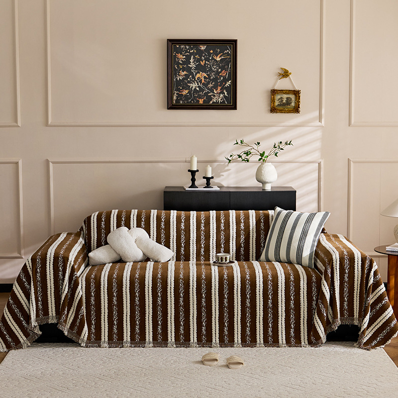 Κάλυμμα καναπέ από Chenille για γωνιακό καναπέ, μοτίβο φυτών και λουλουδιών, για όλες τις εποχές, μινιμαλιστικό στυλ