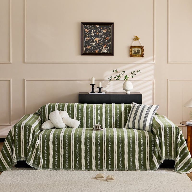 Κάλυμμα καναπέ από Chenille για γωνιακό καναπέ, μοτίβο φυτών και λουλουδιών, για όλες τις εποχές, μινιμαλιστικό στυλ