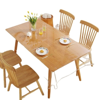 Shunmei κυκλικό τραπεζομάντηλο PVC, διαφανές άκρο, αδιάβροχο και θερμική αντίσταση, ανθεκτικό σε λιπαρές ουσίες, σκανδιναβικό στυλ, μοτίβο 7875881