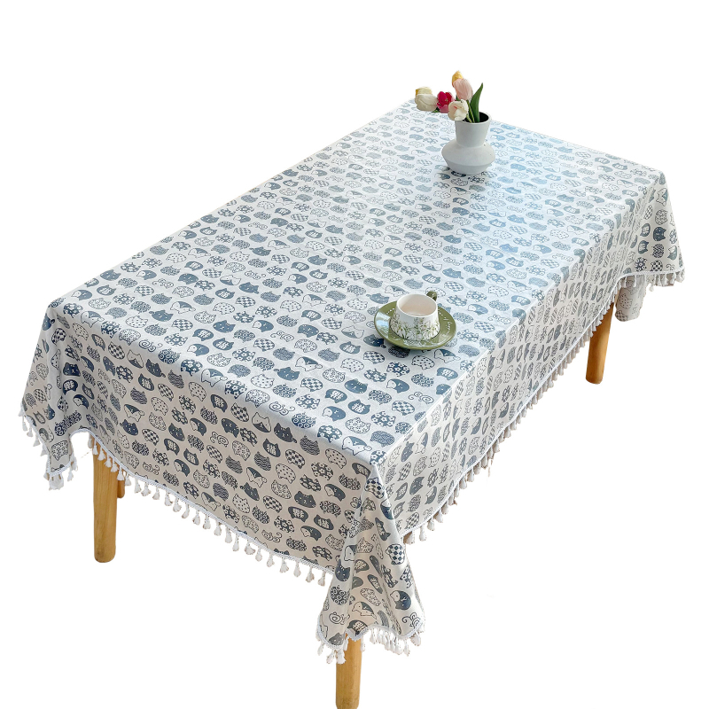 Față de masă din TPU, dreptunghiulară, impermeabilă, rezistentă la ulei, antiderapantă, stil modern minimalist