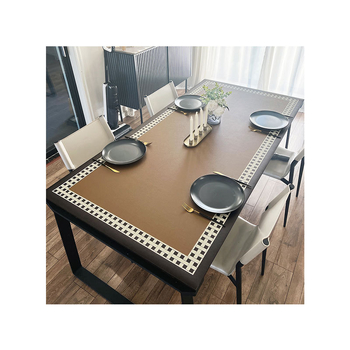 Ματ τραπεζιού σε σκανδιναβικό στυλ, ορθογώνιο, γεωμετρικό μοτίβο, PVC, αντοχή σε υψηλές θερμοκρασίες