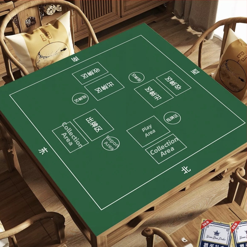 Stolnjak za igre kartama Guandan i Texas Hold'em, protuklizni, zvučno izoliran, deblji
