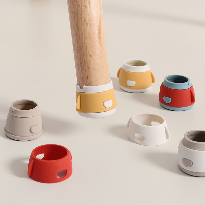 Capace din silicon pentru picioarele scaunului, rotunde, rezistente la uzură, stil modern minimalist (Material: silicon; Formă: rotund; Funcție: rezistență la uzură; Stil: modern minimalist; Brand: Sun Xiaomei)