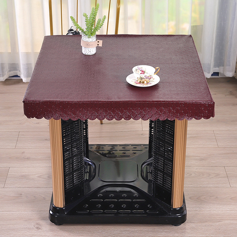 Obrus PVC pentru masă, pătrat, impermeabil, rezistent la ulei, rezistent la temperaturi înalte, stil modern minimalist