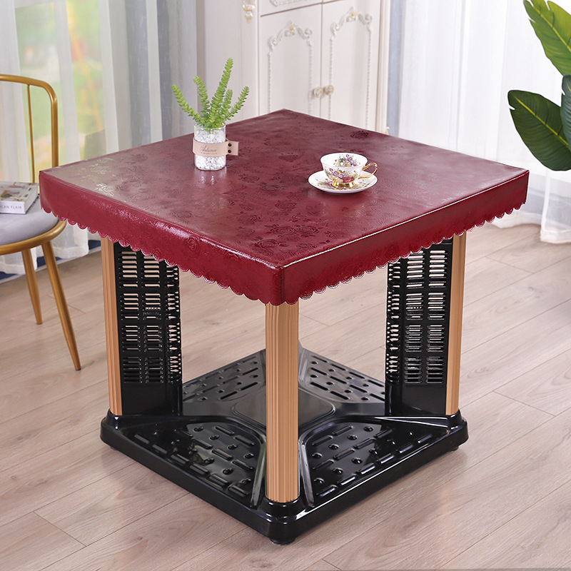 Obrus PVC pentru masă, pătrat, impermeabil, rezistent la ulei, rezistent la temperaturi înalte, stil modern minimalist