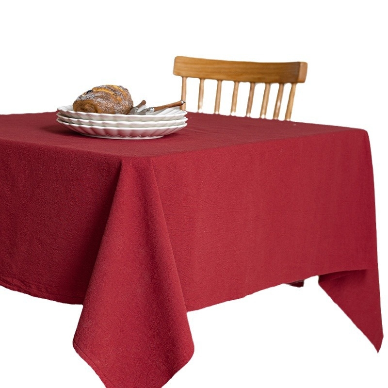 Gao Pai față de masă din bumbac 100%, dreptunghiulară, monocromă, stil modern simplu