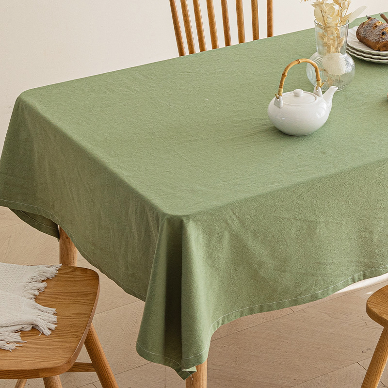 Gao Pai față de masă din bumbac 100%, dreptunghiulară, monocromă, stil modern simplu