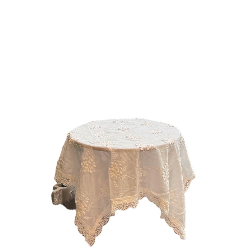 Stolnjak od pamuka 100% – pravokutnog oblika; uzorak: jednobojan, vez, geometrijski, cvjetni