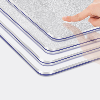 Prozirna PVC zaštitna podloga za stol za čaj, pravokutnog oblika, vodootporna, otporna na masnoću, prašinu, visoke temperature