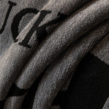 Κάλυμμα καναπέ Chenille, κατάλληλο για γωνιακούς καναπέδες, μινιμαλιστικό στυλ, εκτύπωση με γράμματα, προσαρμοζόμενο