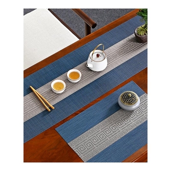 Stolni runner, PVC, mrežasti uzorak, pravokutni oblik, vodootporan, lako se čisti