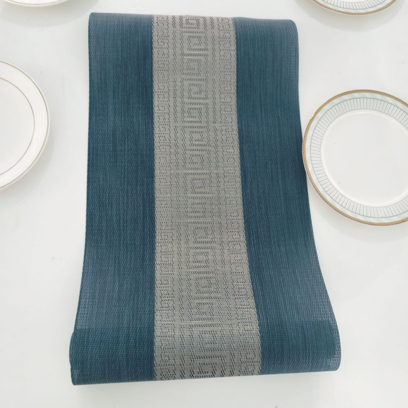 Stolni runner, PVC, mrežasti uzorak, pravokutni oblik, vodootporan, lako se čisti