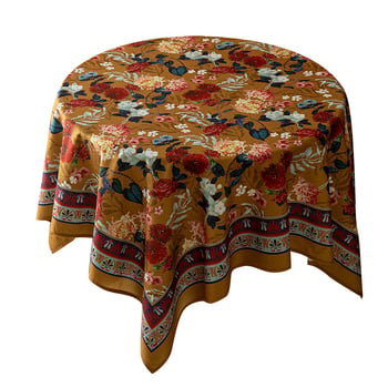 De Sheng jacquard poliester stolnjak za restorane – cvjetni uzorak, otporan na habanje, prašinu, dekorativan